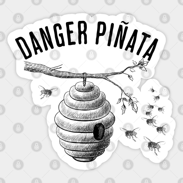 Danger Pinata beehive Sticker by HolidayBug
